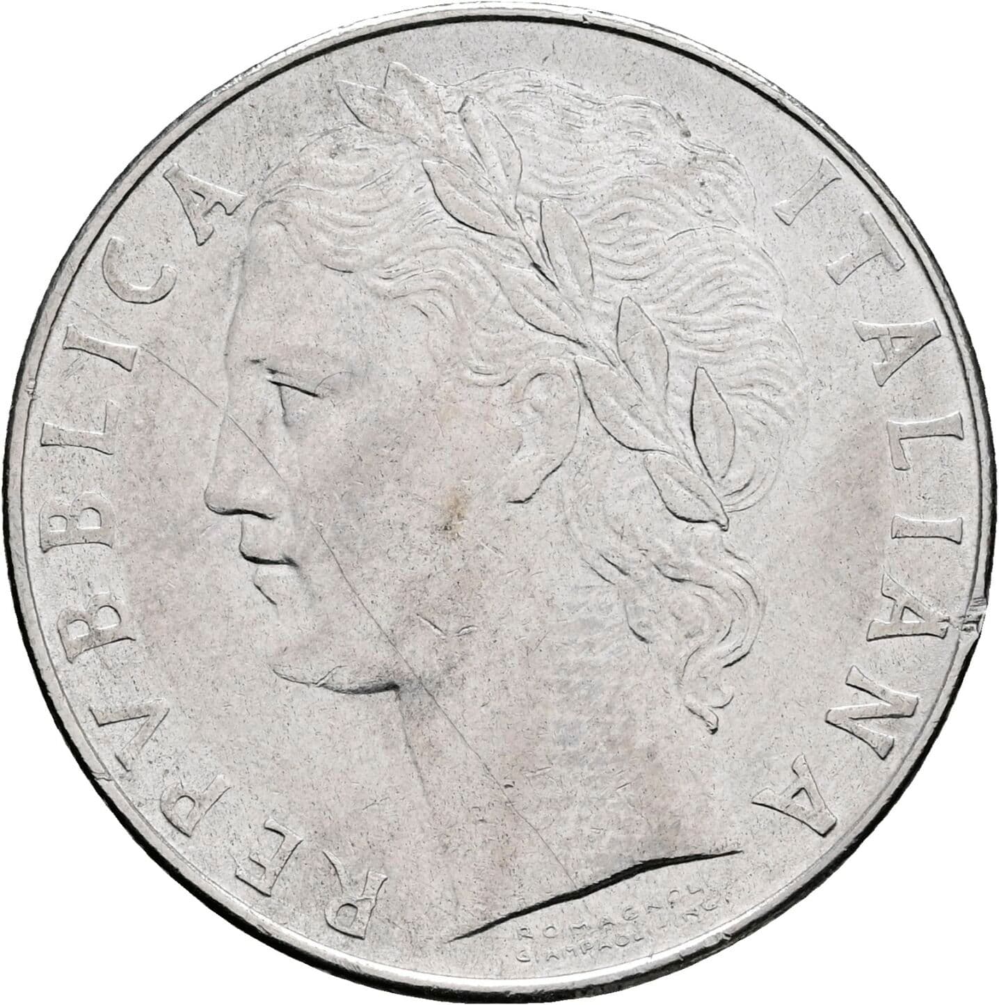 100 Lire 1976 – Vorderseite