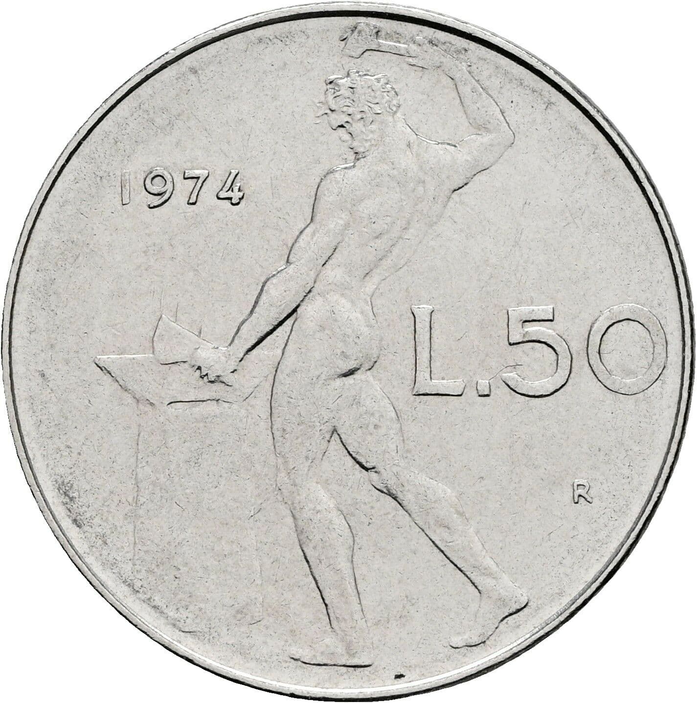 50 Lire 1974 – Vorderseite