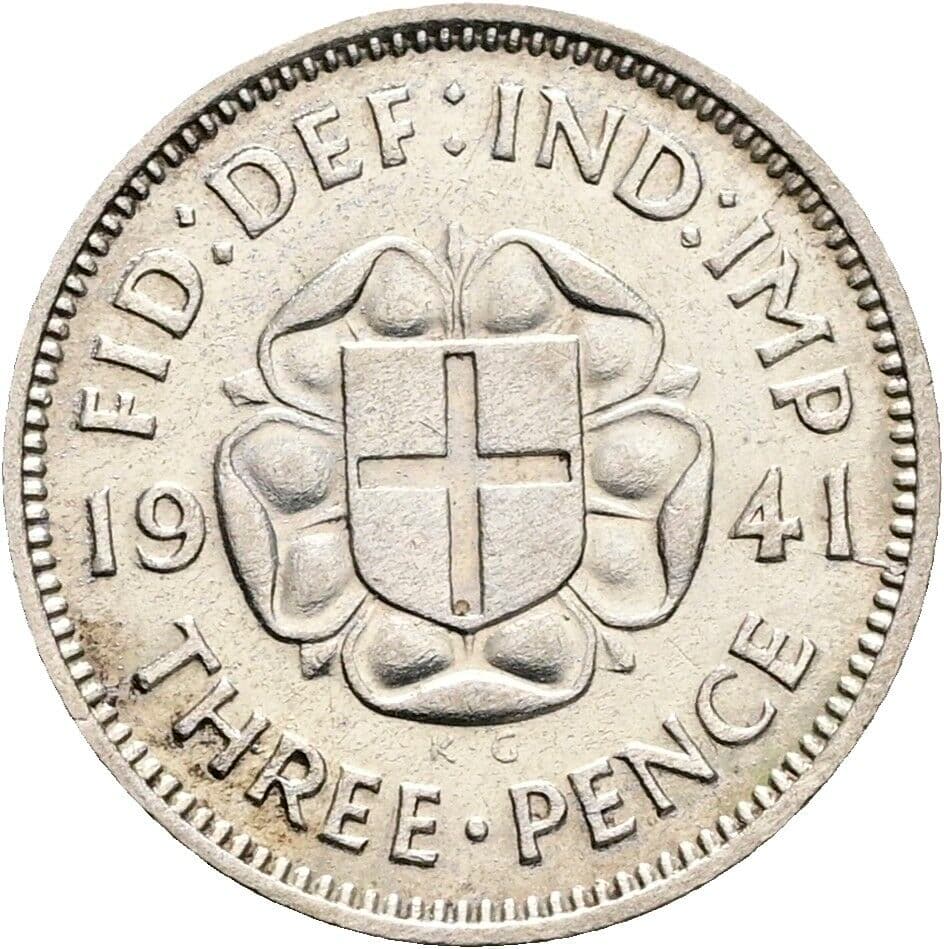3 Pence George VI. 1936-1952 1941 – Rückseite