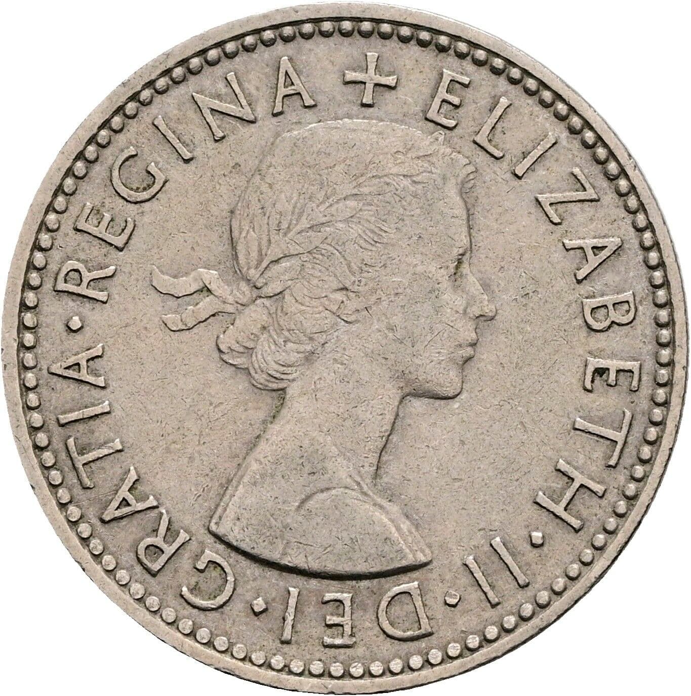 1 Shilling Elisabeth II. 1952-2022 1960 – Vorderseite