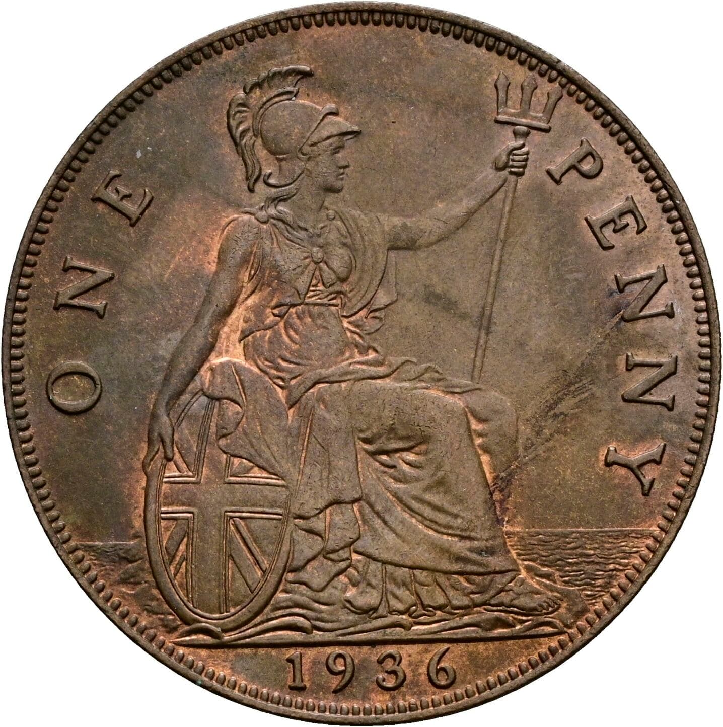 1 Penny George V. 1936 – Rückseite