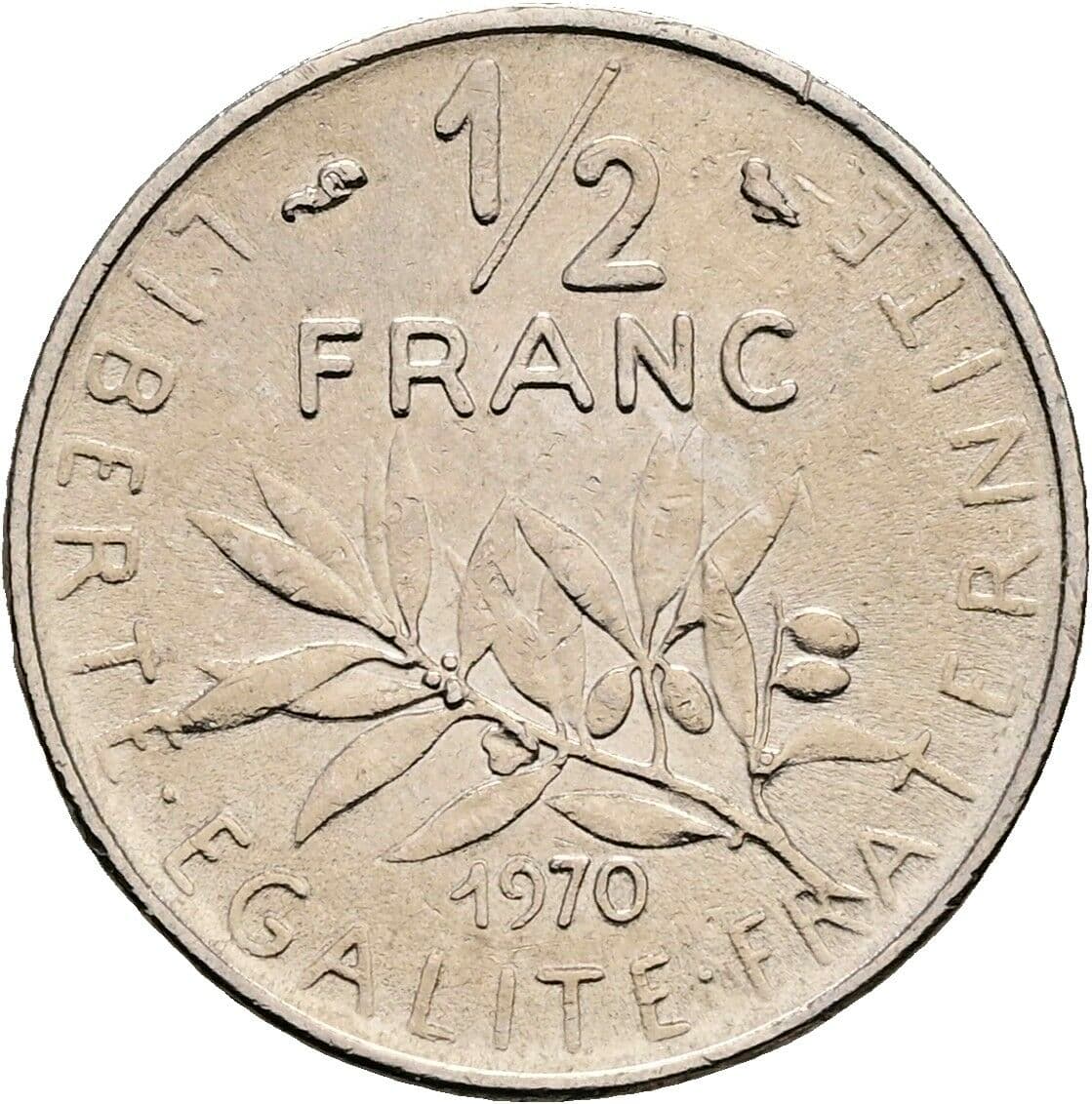 1/2 Franc 1970 – Vorderseite