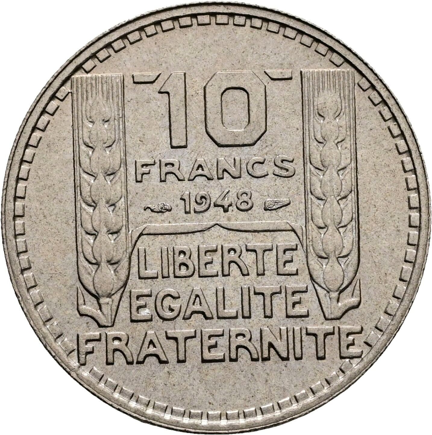 10 Francs 1948 – Vorderseite