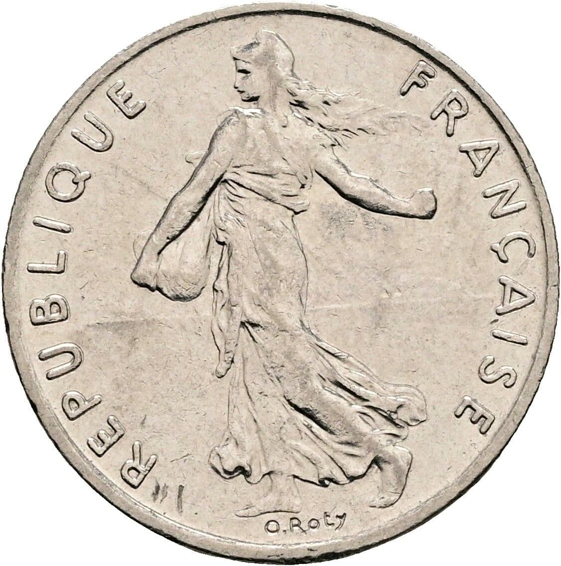 1/2 Franc 1977 – Rückseite