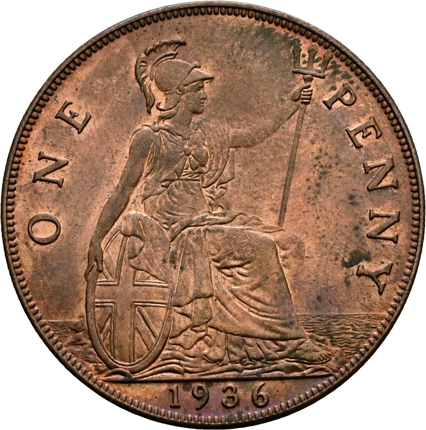 1 Penny George V. 1936 – Rückseite