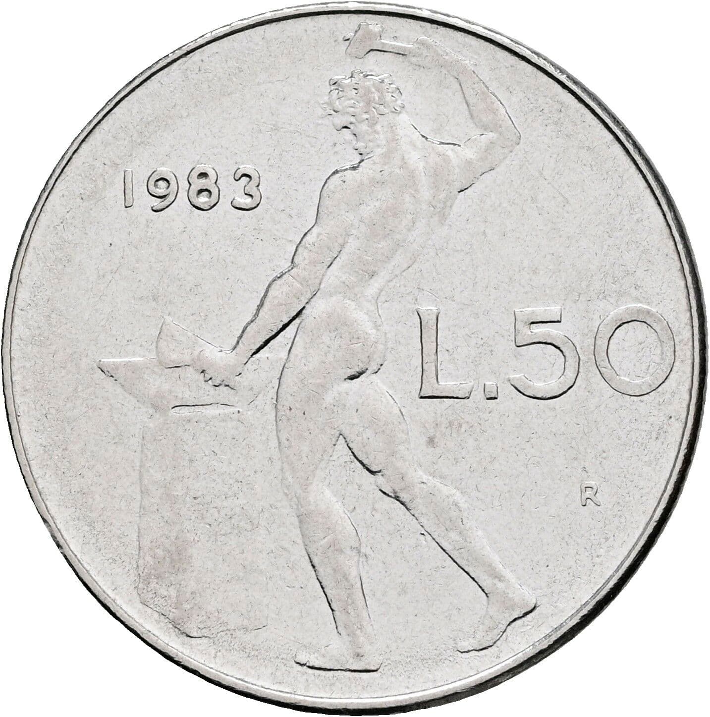 50 Lire 1983 – Rückseite