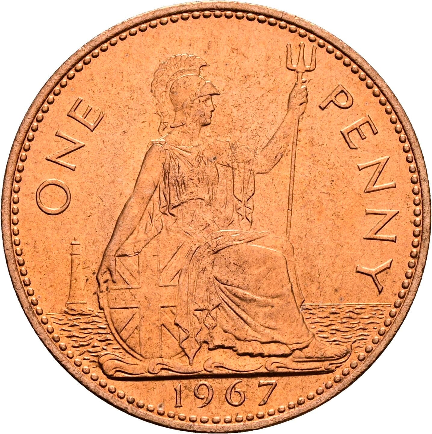 1 Penny Elisabeth II. 1952-2022 1967 – Rückseite
