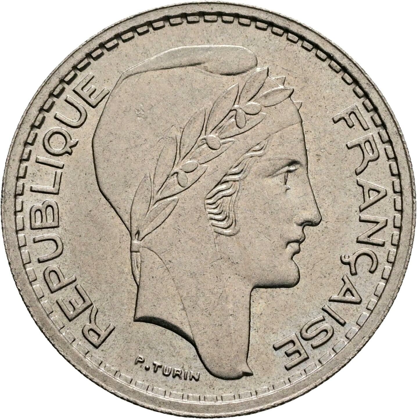 10 Francs 1948 – Rückseite