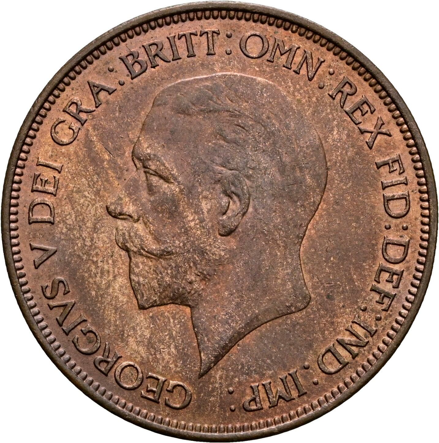 1 Penny George V. 1936 – Vorderseite