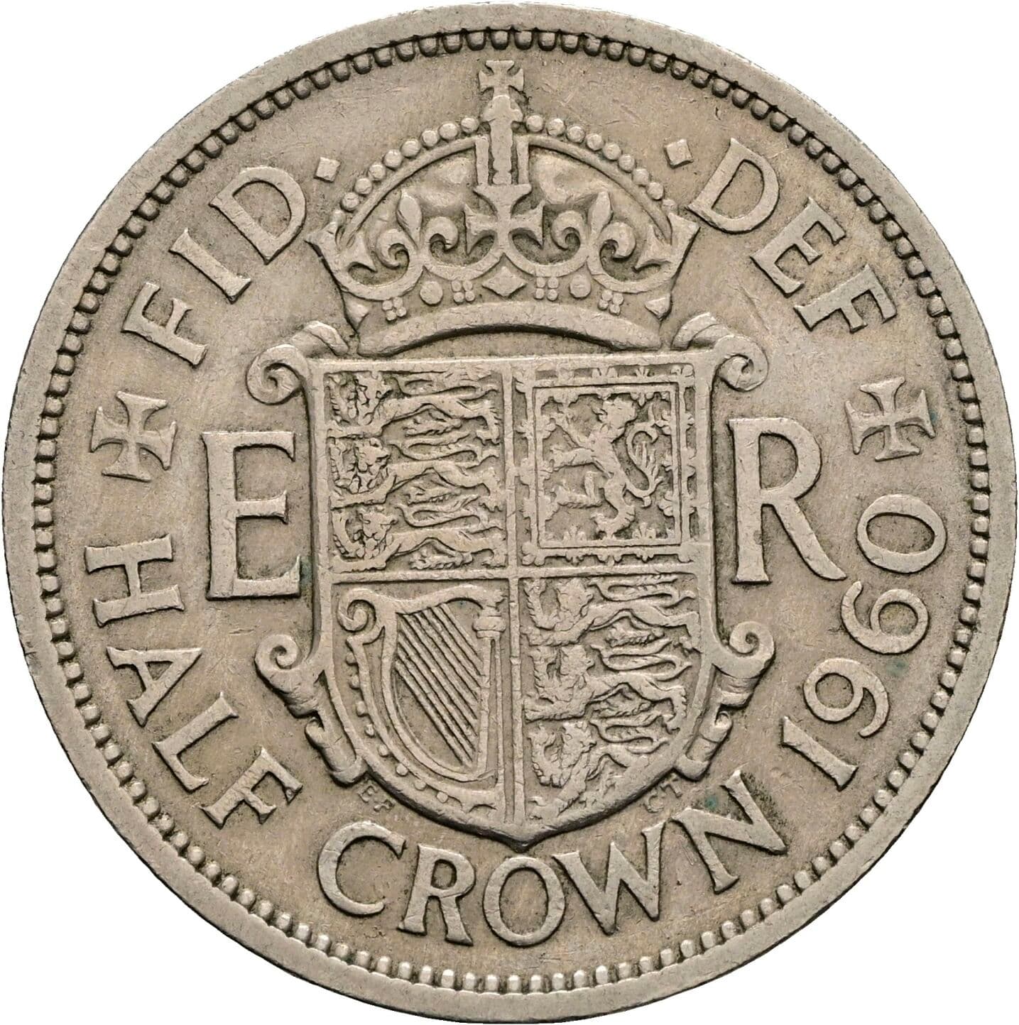 Half Crown Elisabeth II. 1952-2022 1960 – Rückseite