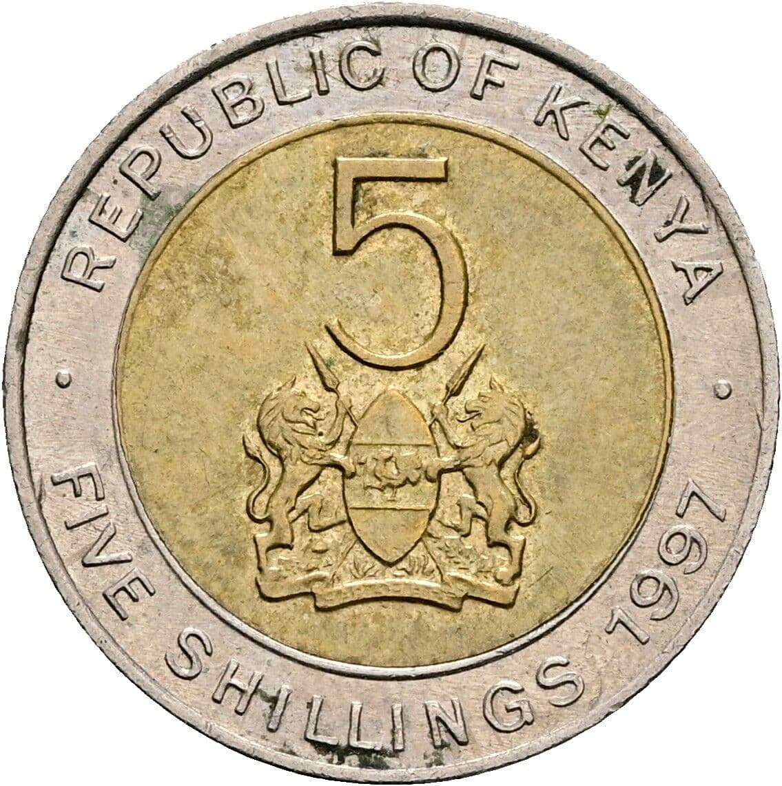 5 Shillings 1997 – Vorderseite