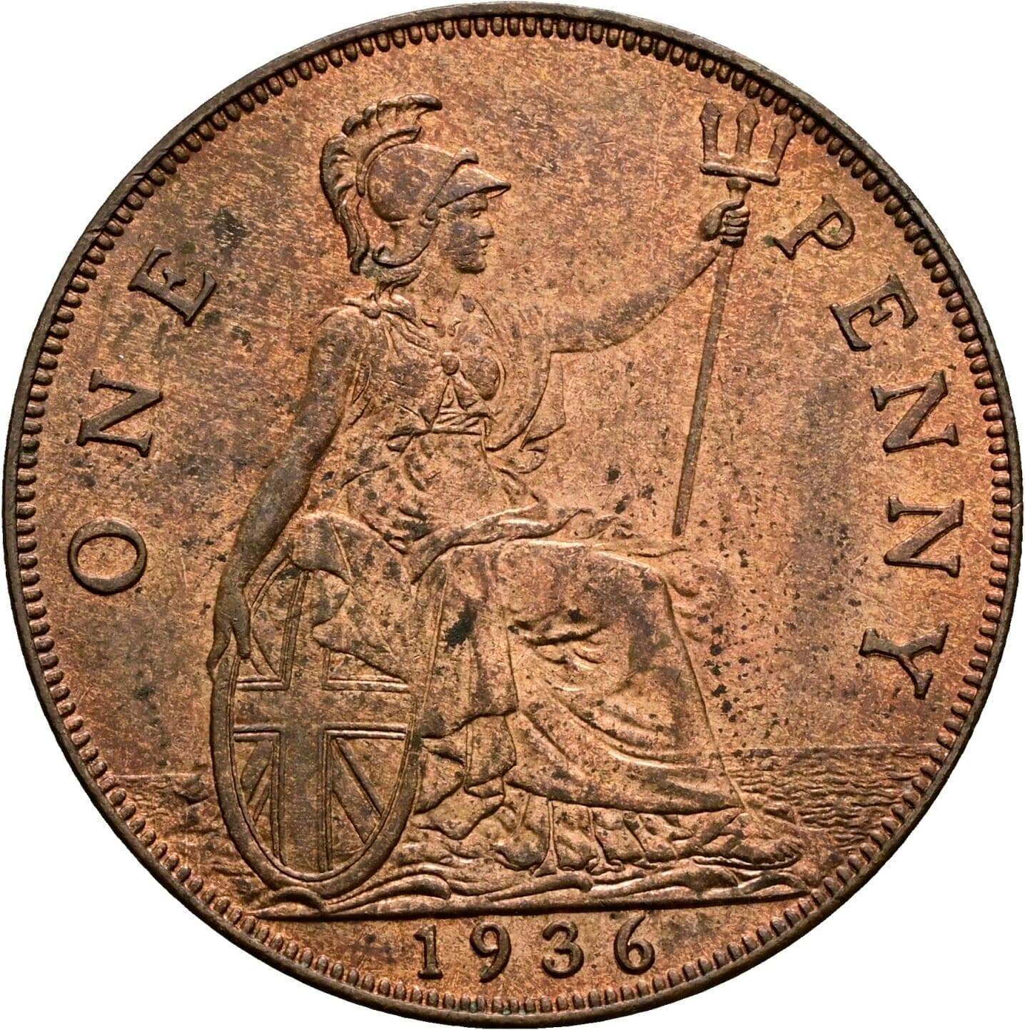 1 Penny George V. 1936 – Rückseite