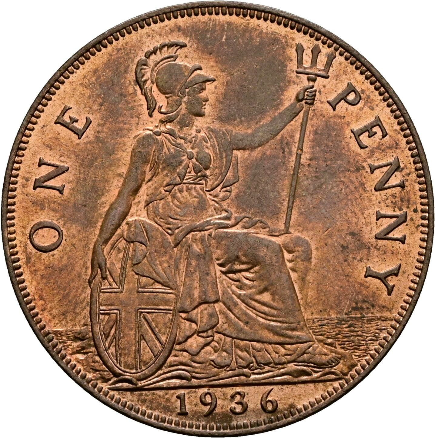 1 Penny George V. 1936 – Rückseite