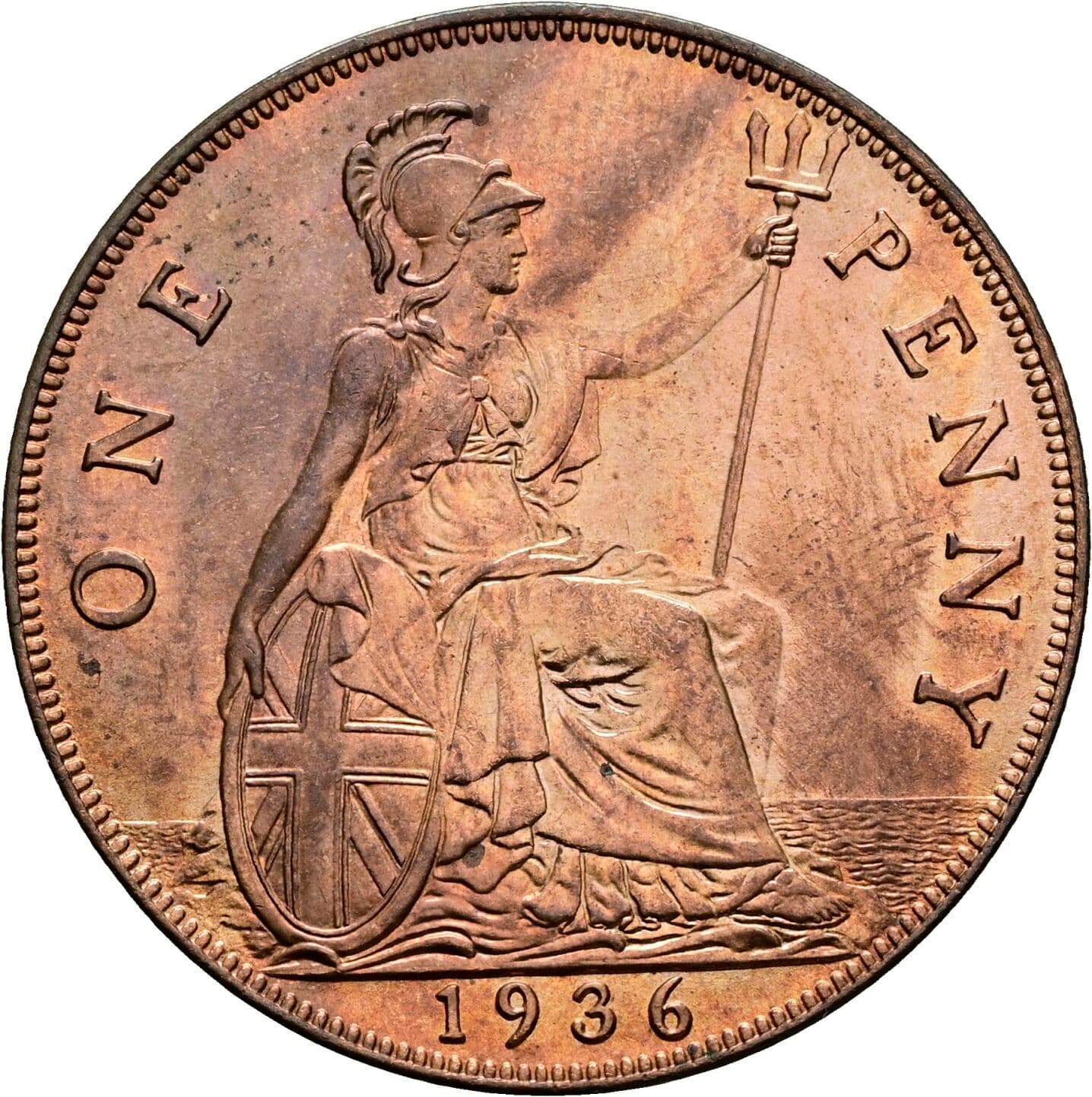 1 Penny George V. 1936 – Rückseite
