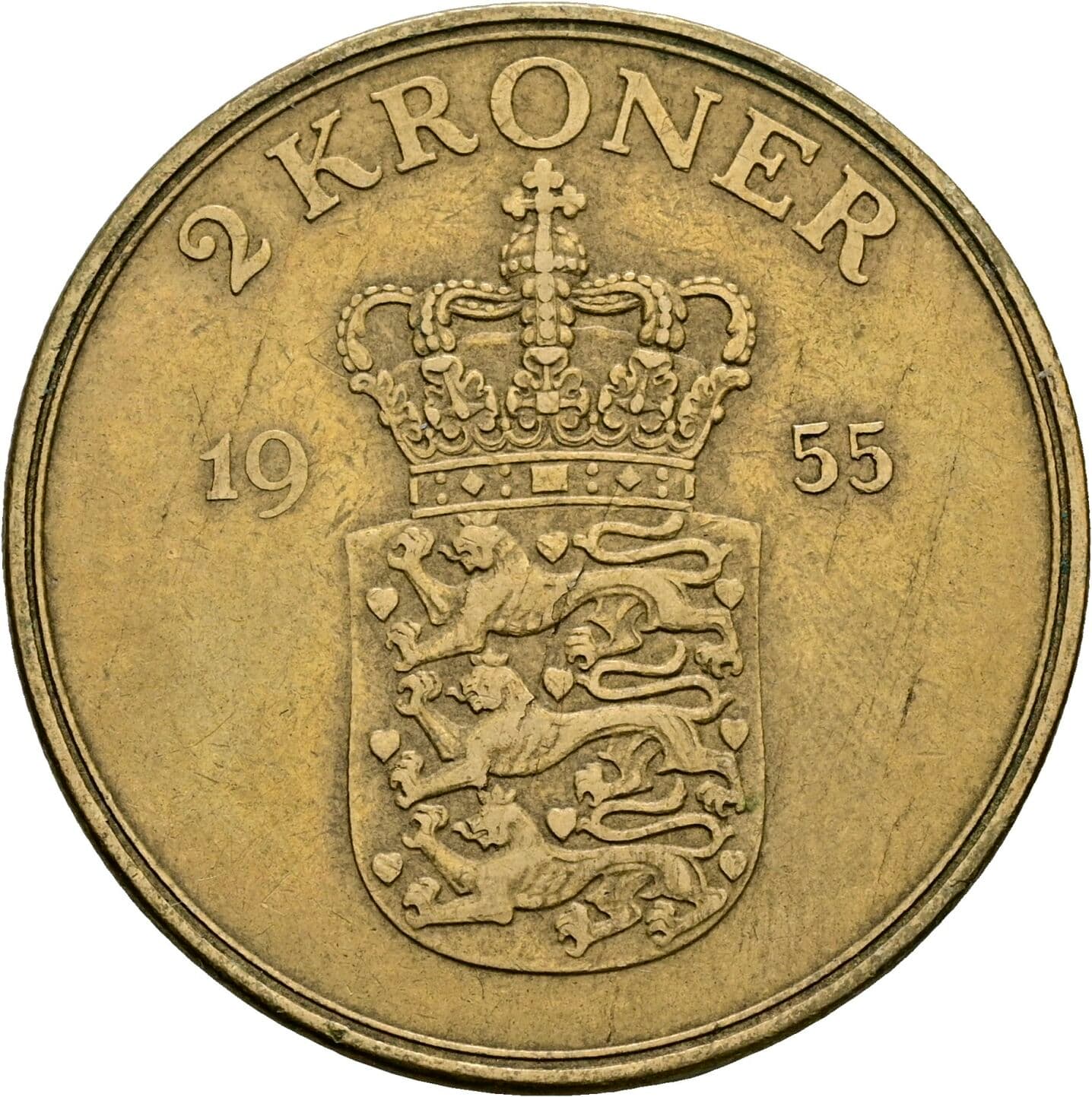 2 Kroner Frederik IX. 19522 – Rückseite