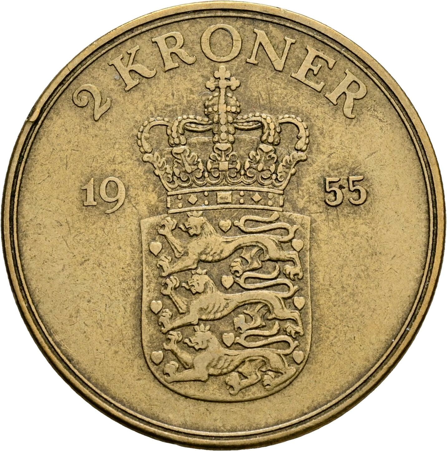 2 Kroner Frederik IX. 1955 – Rückseite