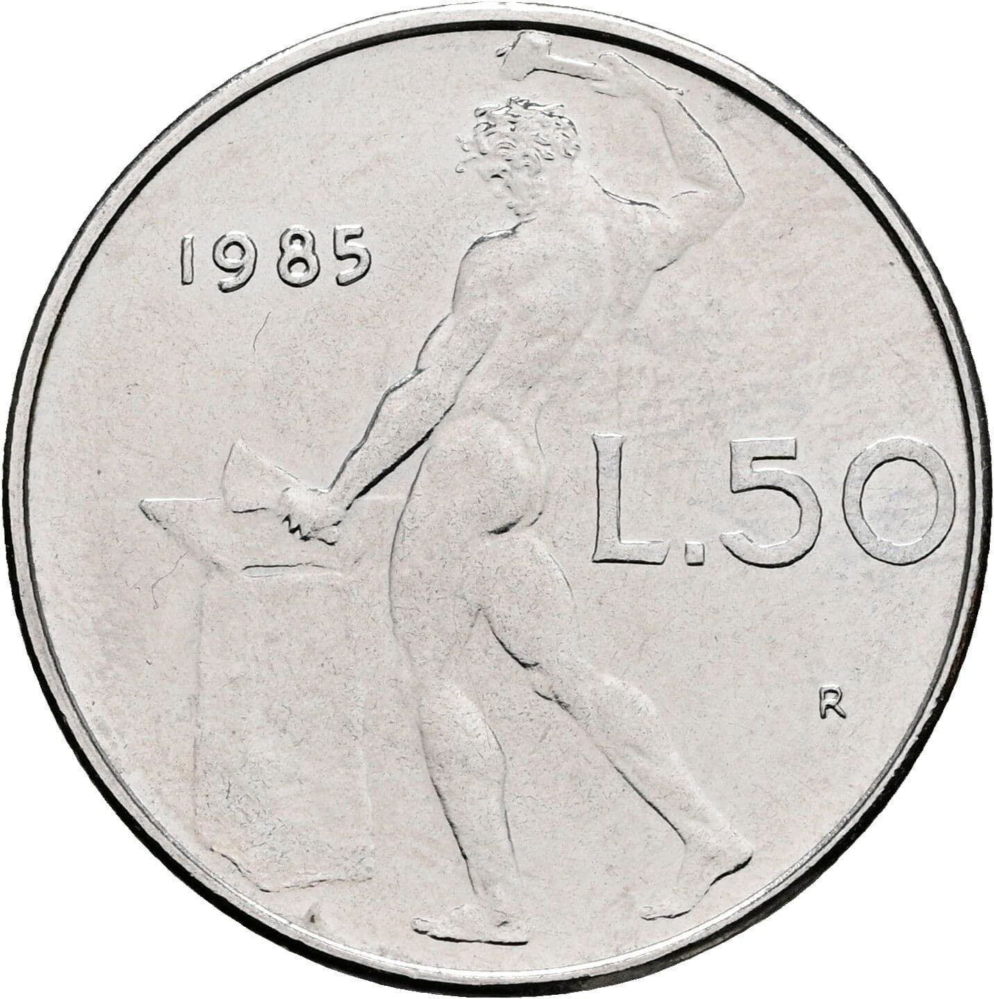 50 Lire 1985 – Rückseite