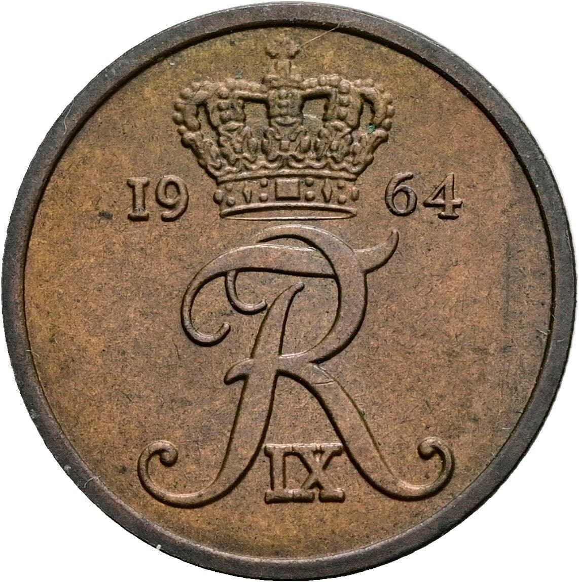 2 Öre Frederick IX (1947 - 1972) 1964 – Rückseite