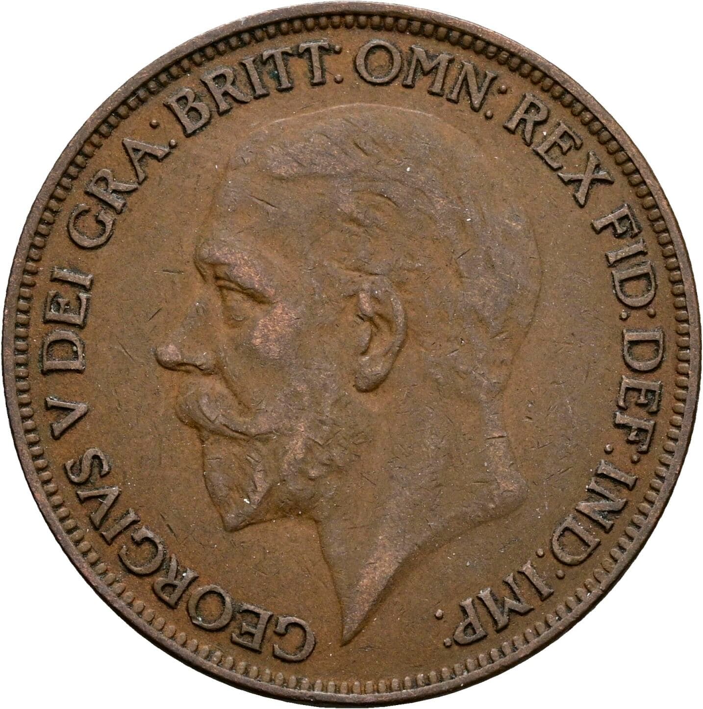1 Penny George V. 1927 – Vorderseite