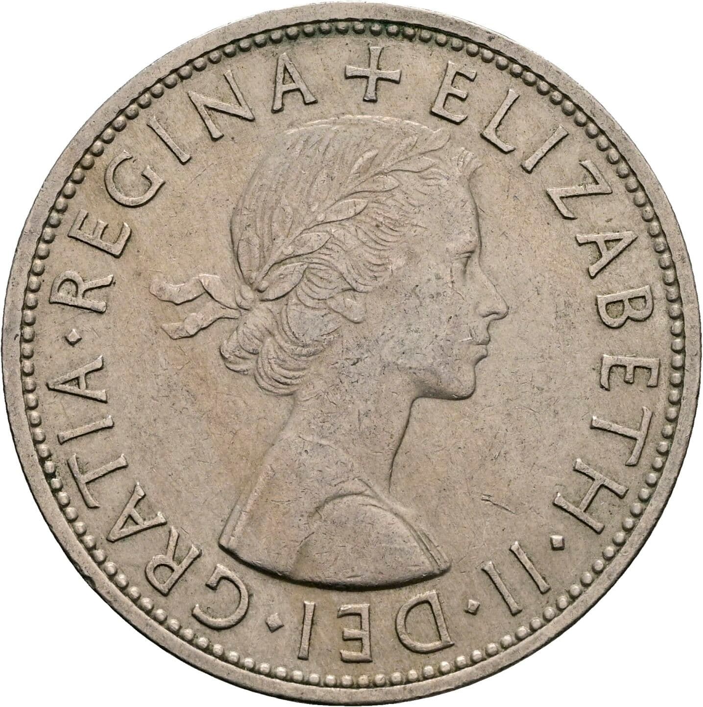 Half Crown Elisabeth II. 1952-2022 1962 – Vorderseite