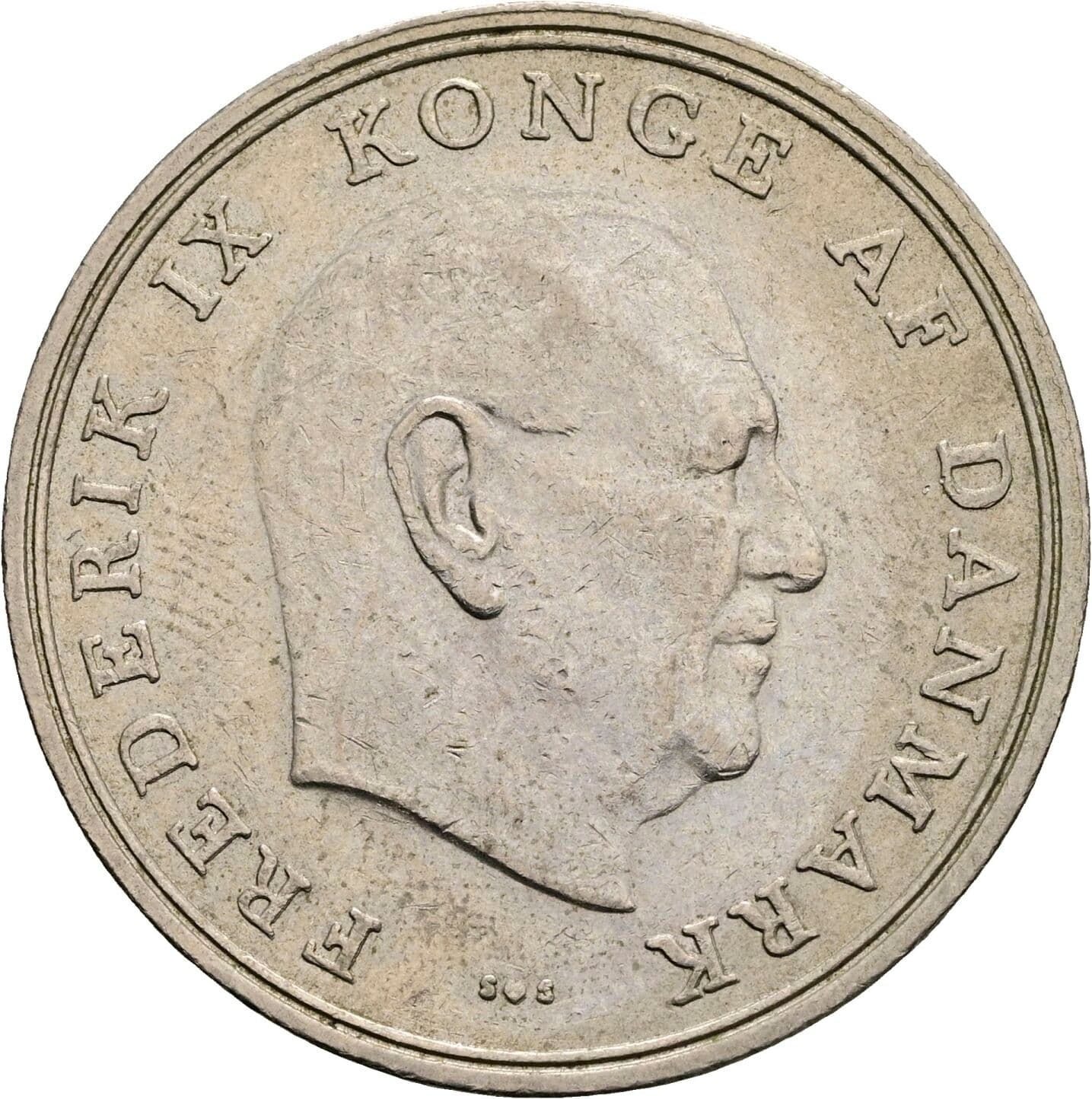 5 Kroner Friedrich IX. (1947-1972) 1972 – Vorderseite