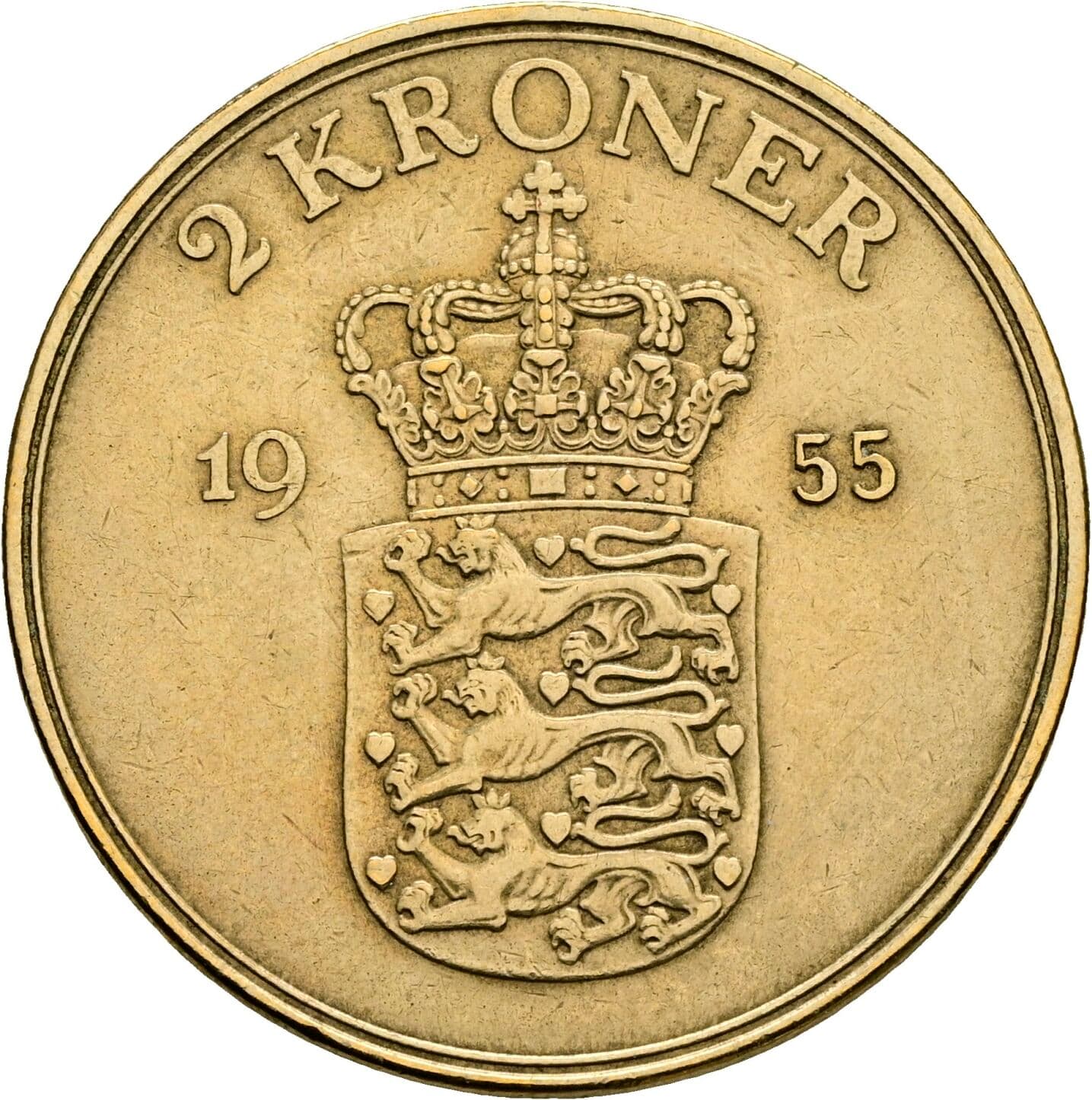 2 Kroner Frederik IX. 1955 – Rückseite