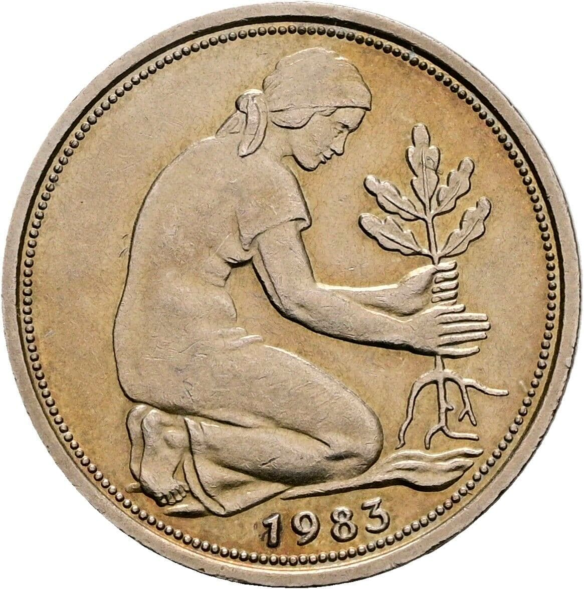 50 Pfennig 1983 D – Rückseite