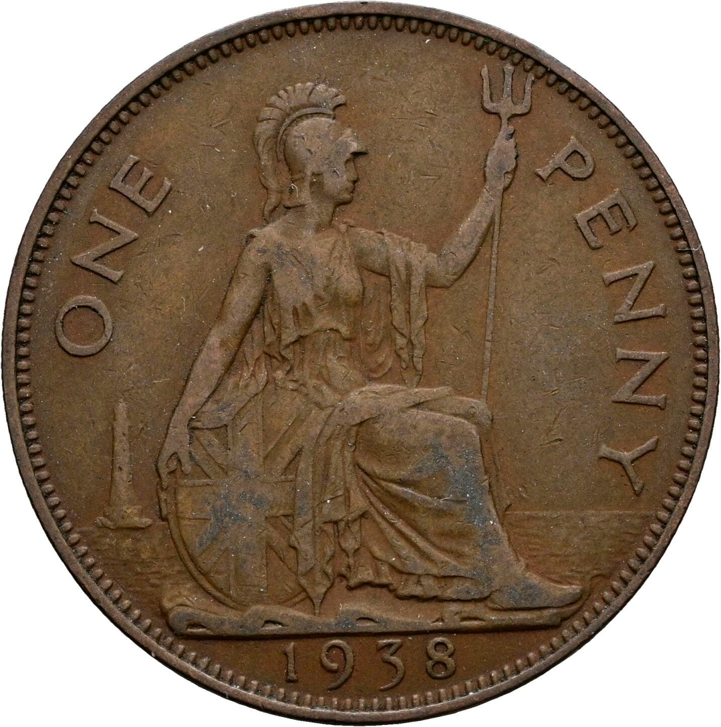 1 Penny George VI. 1936-1952 1938 – Rückseite