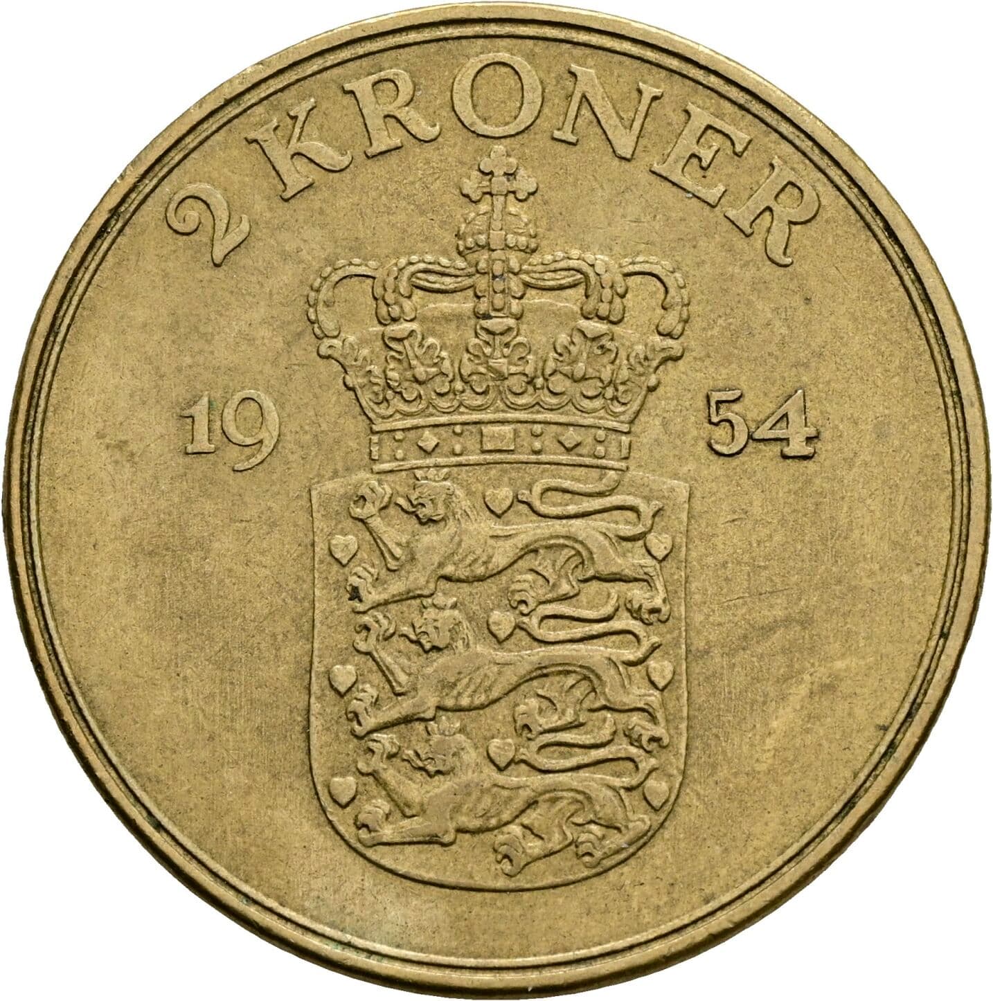 2 Kroner Frederick IX (1947 - 1972) 1954 – Rückseite