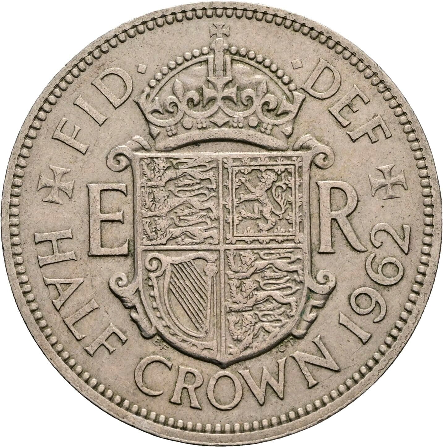 Half Crown Elisabeth II. 1952-2022 1962 – Rückseite
