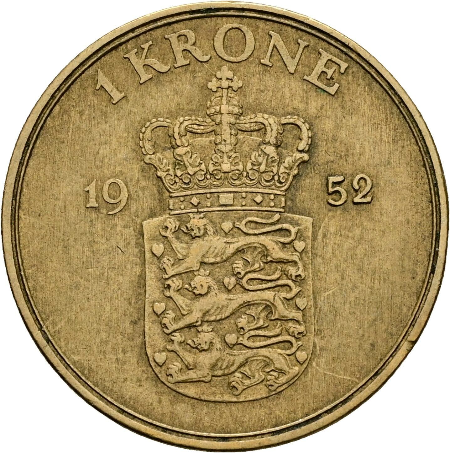 1 Krone 1952 – Rückseite