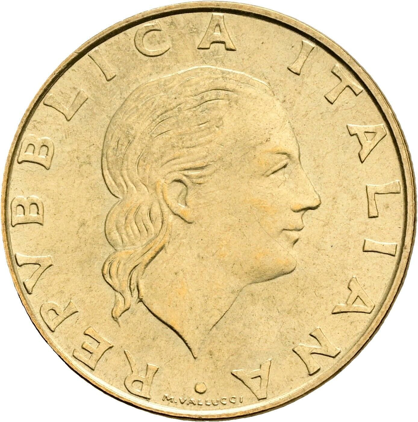 200 Lire 1985 – Rückseite
