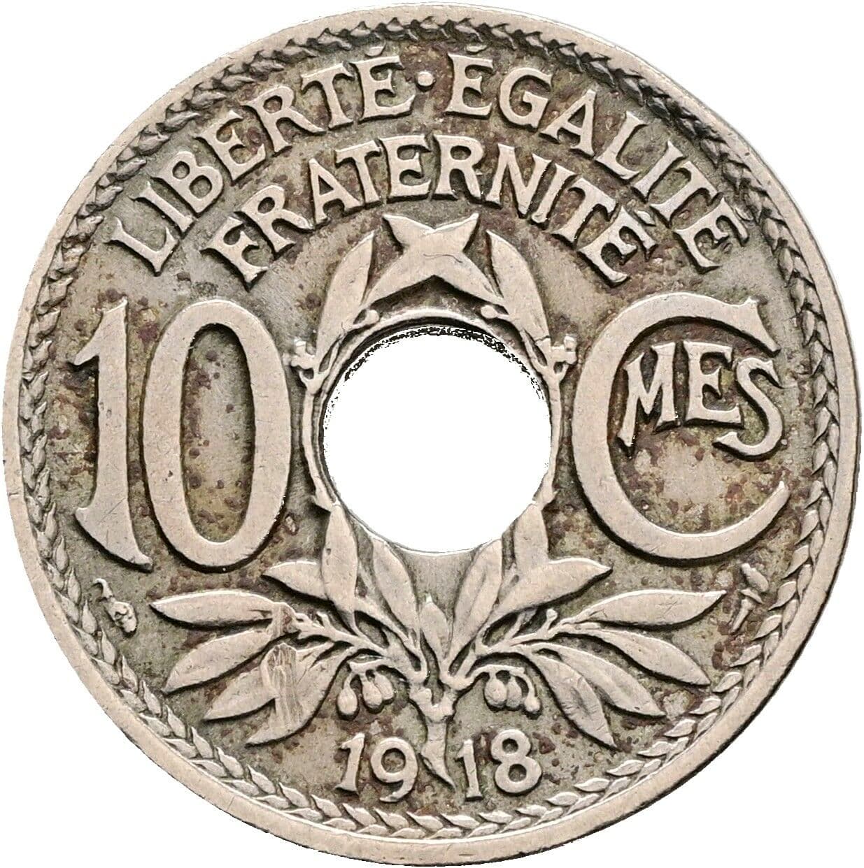 10 Centimes 1918 – Vorderseite