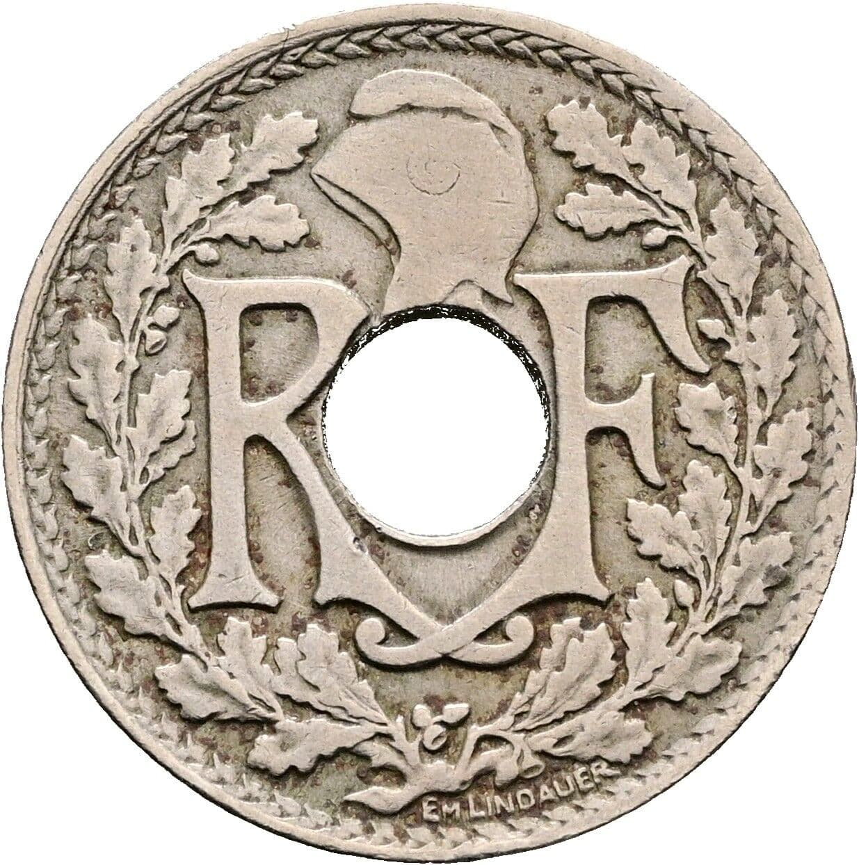 10 Centimes 1918 – Rückseite