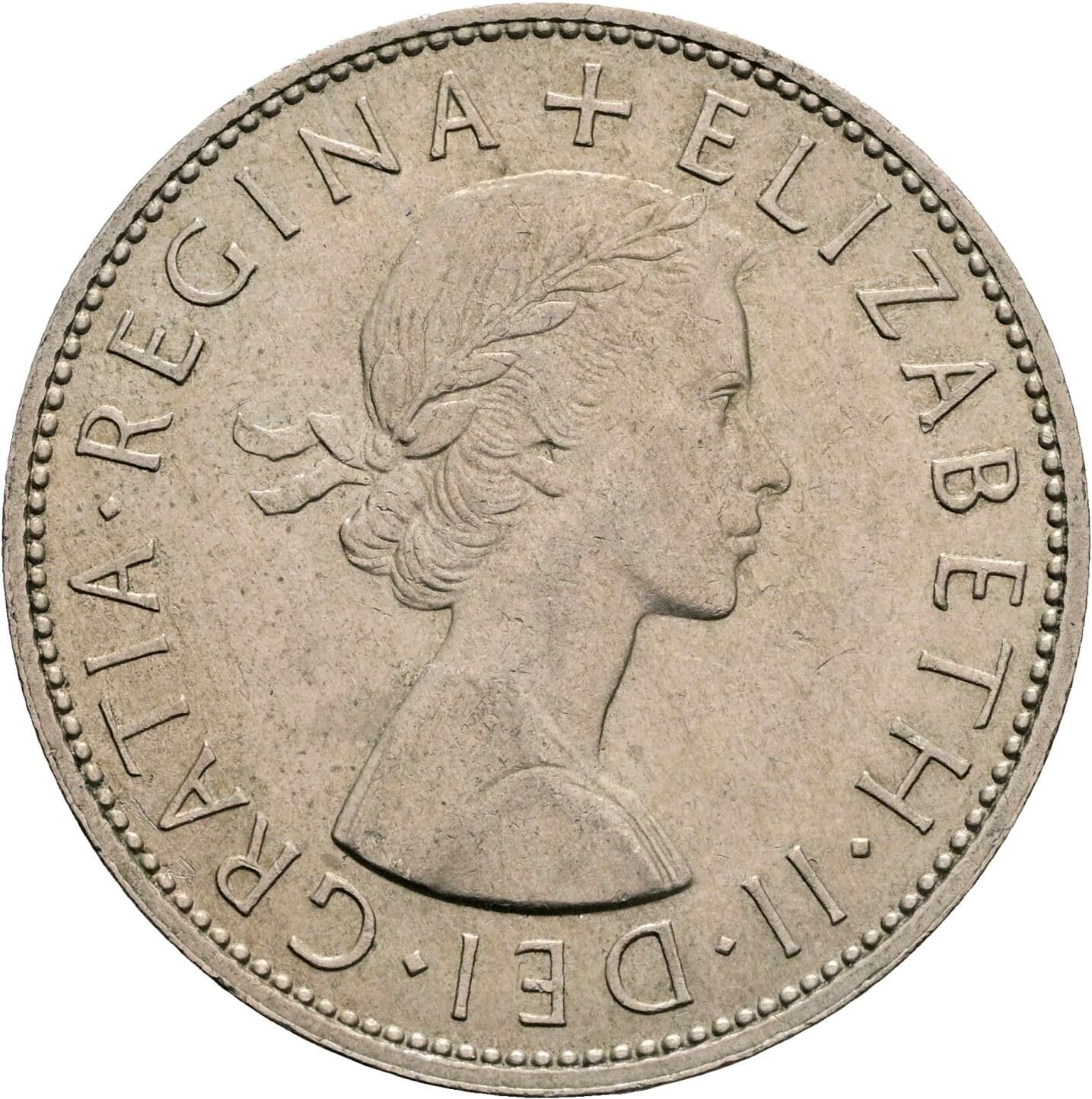 Half Crown Elisabeth II. 1952-2022 1967 – Vorderseite