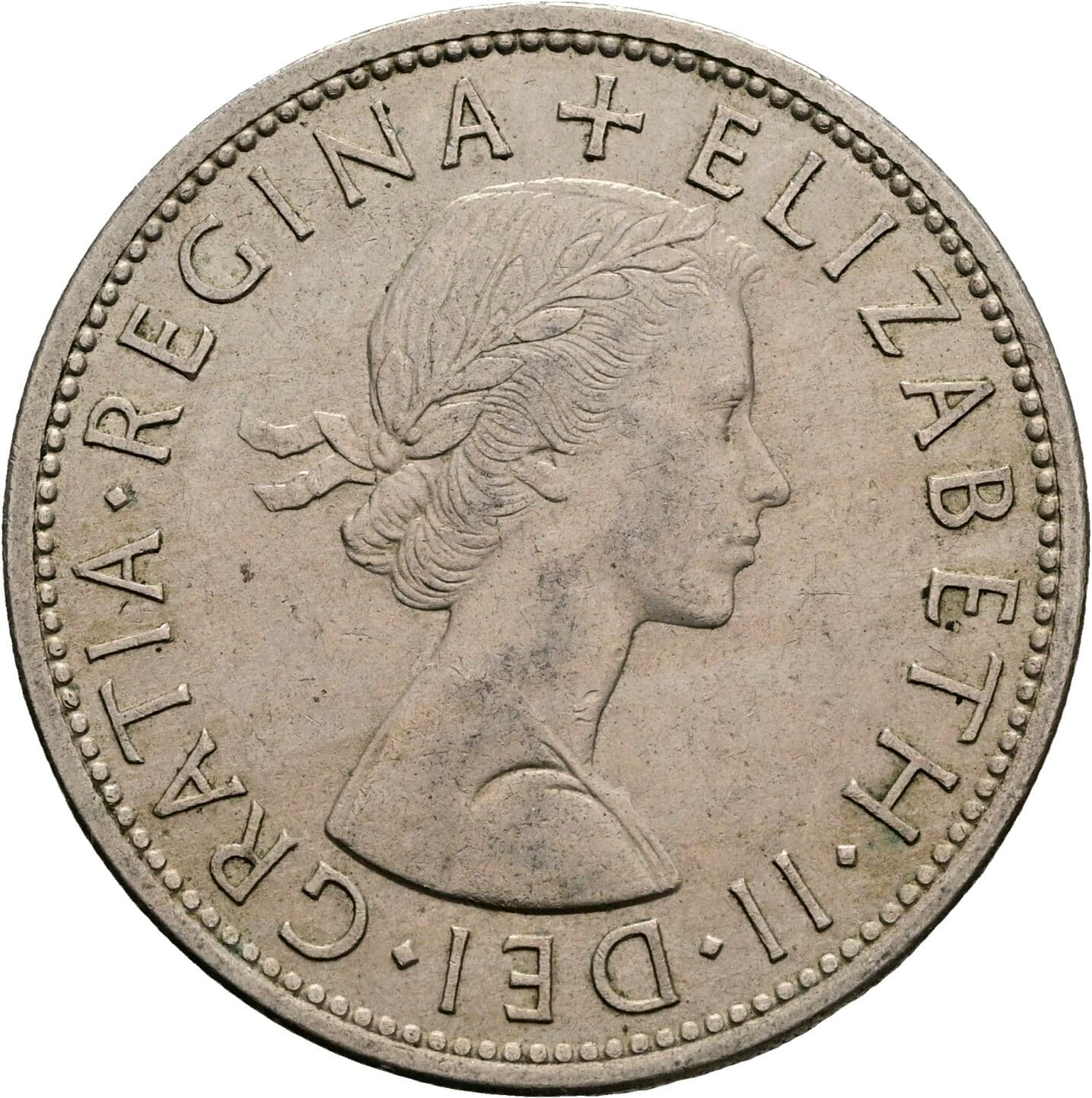 Half Crown Elisabeth II. 1952-2022 1956 – Vorderseite