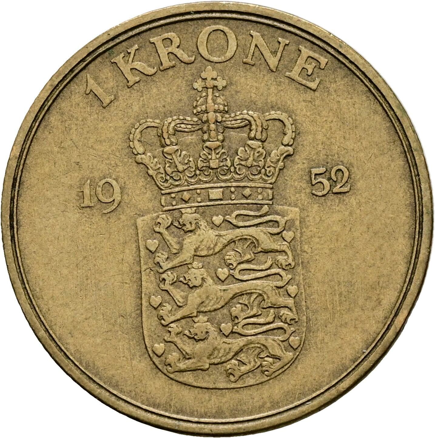 1 Krone 1952 – Rückseite