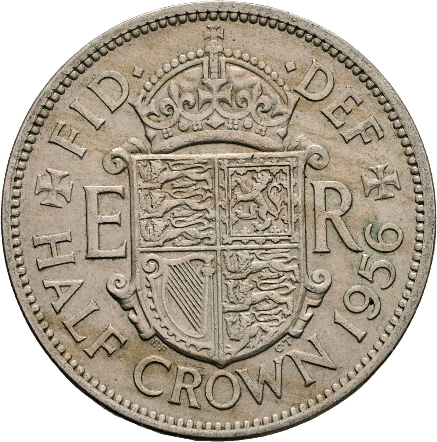 Half Crown Elisabeth II. 1952-2022 1956 – Rückseite
