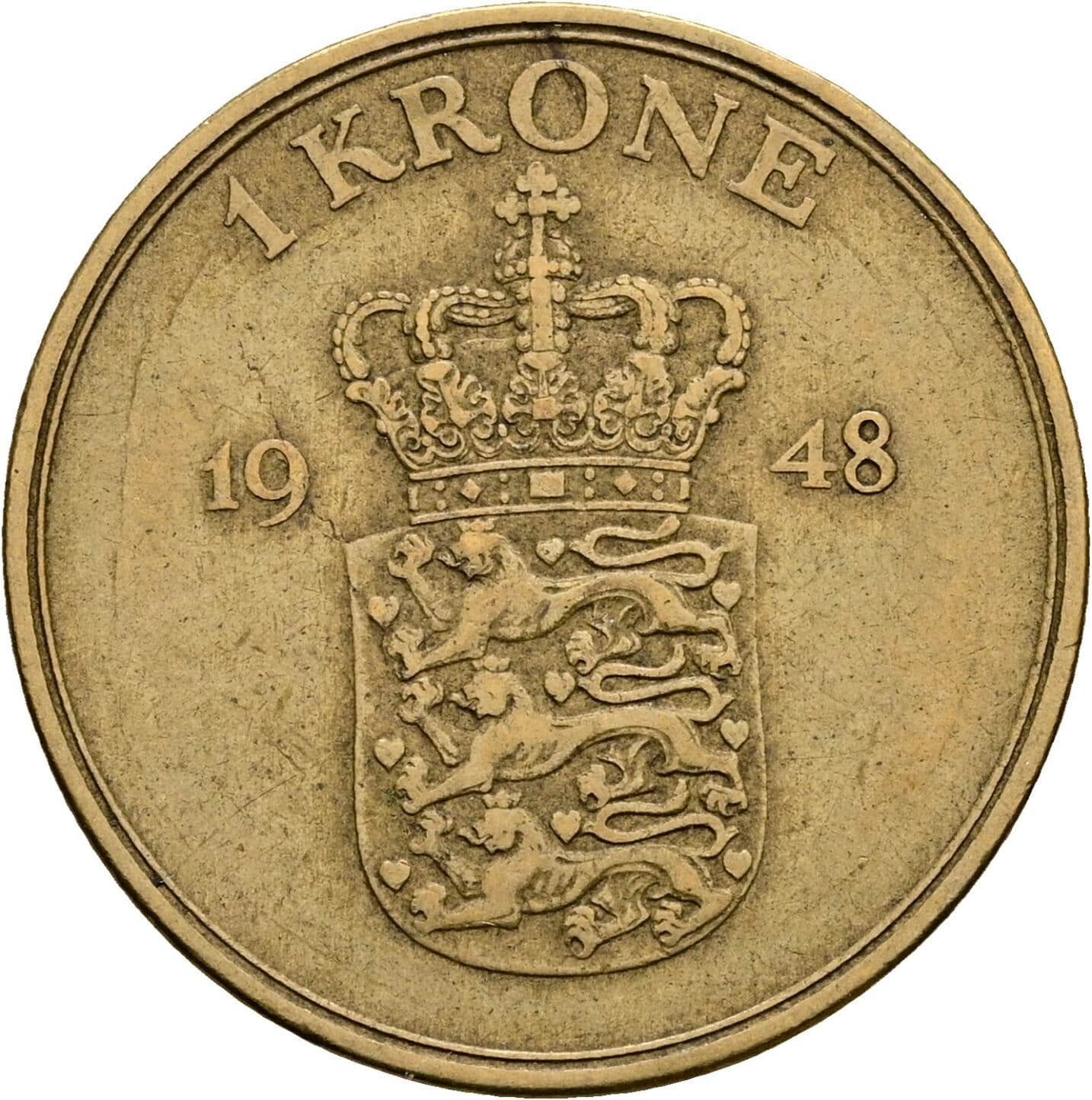 1 Krone 1948 – Rückseite