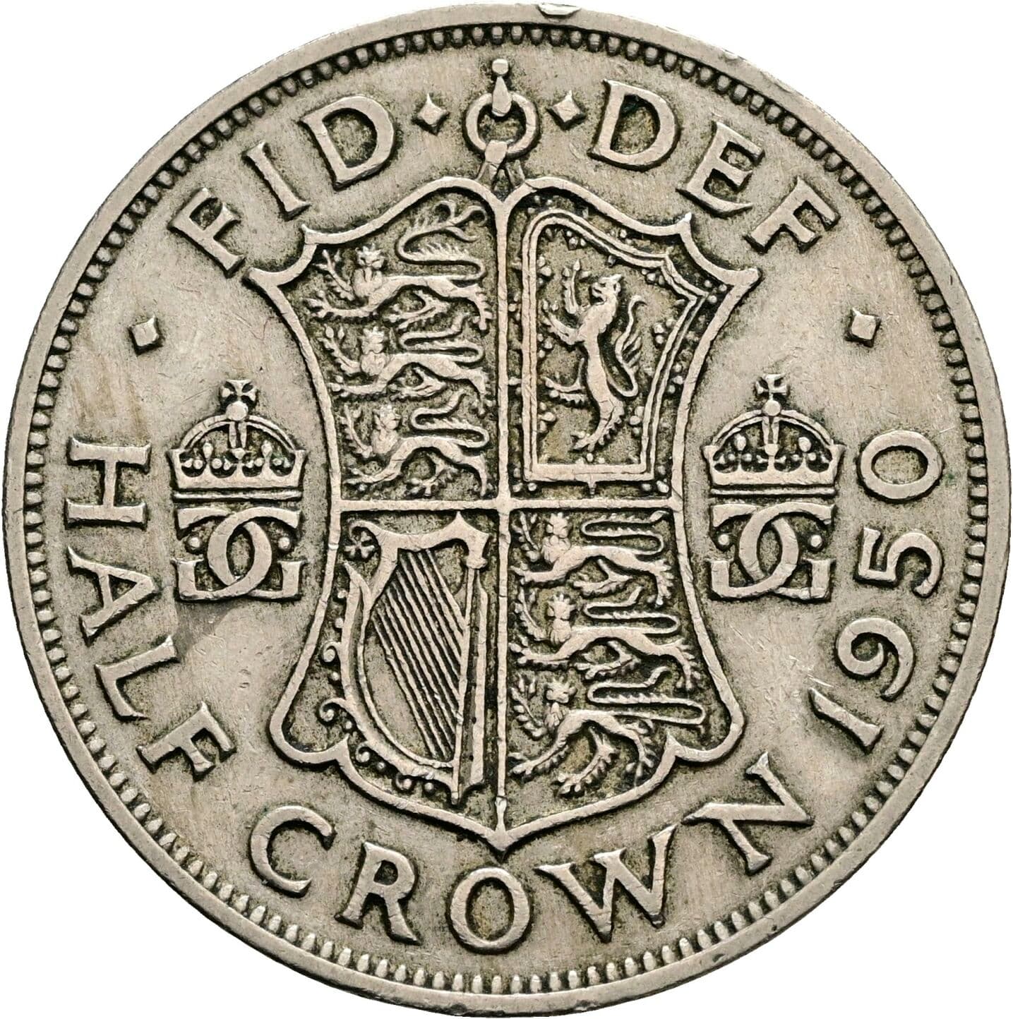 Half Crown Georg VI. (1936-1952) 1950 – Rückseite