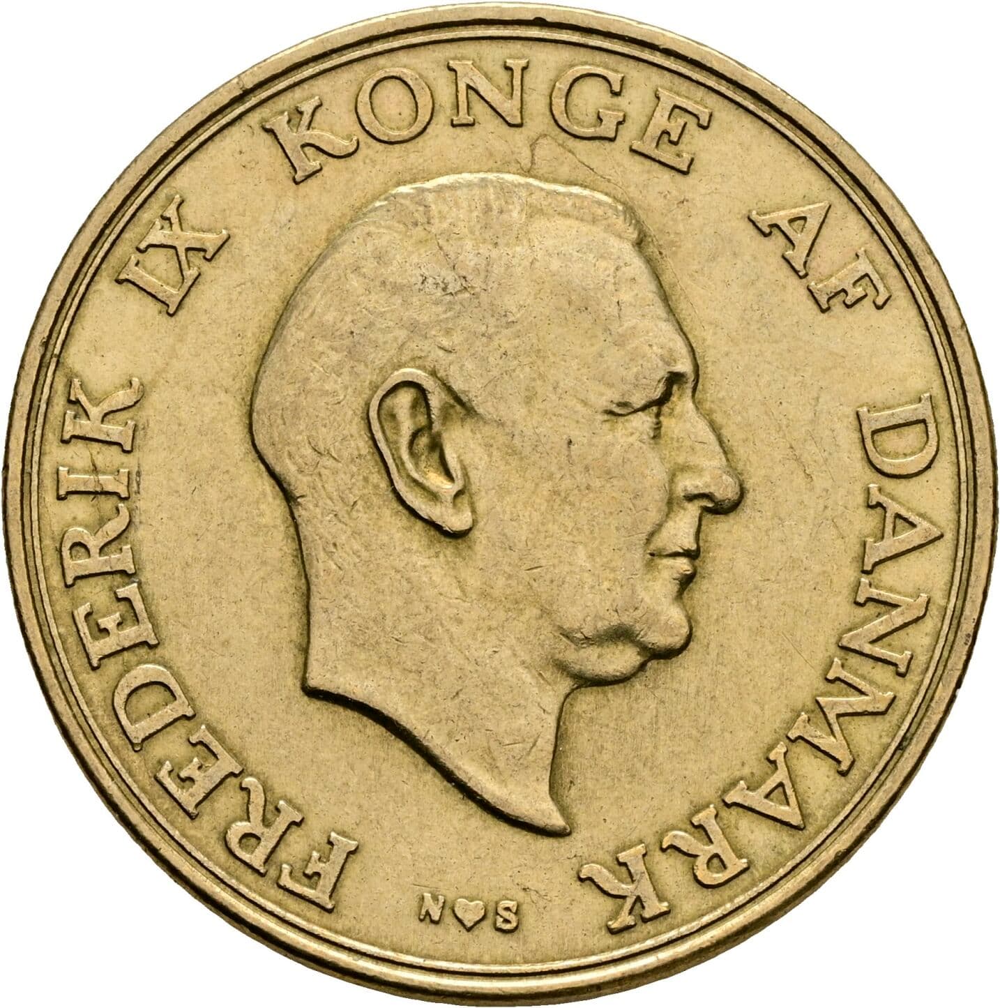 2 Kroner Frederik IX. 1955 – Vorderseite