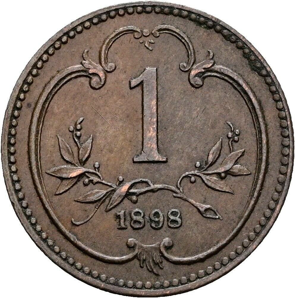1 Heller Franz Joseph I. 1848-1916 1898, Wien – Vorderseite