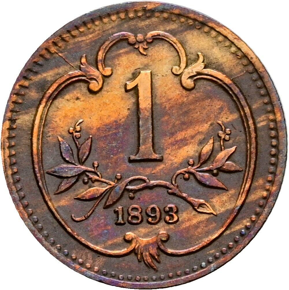 1 Heller Franz Joseph I. 1848-1916 1893, Wien – Vorderseite