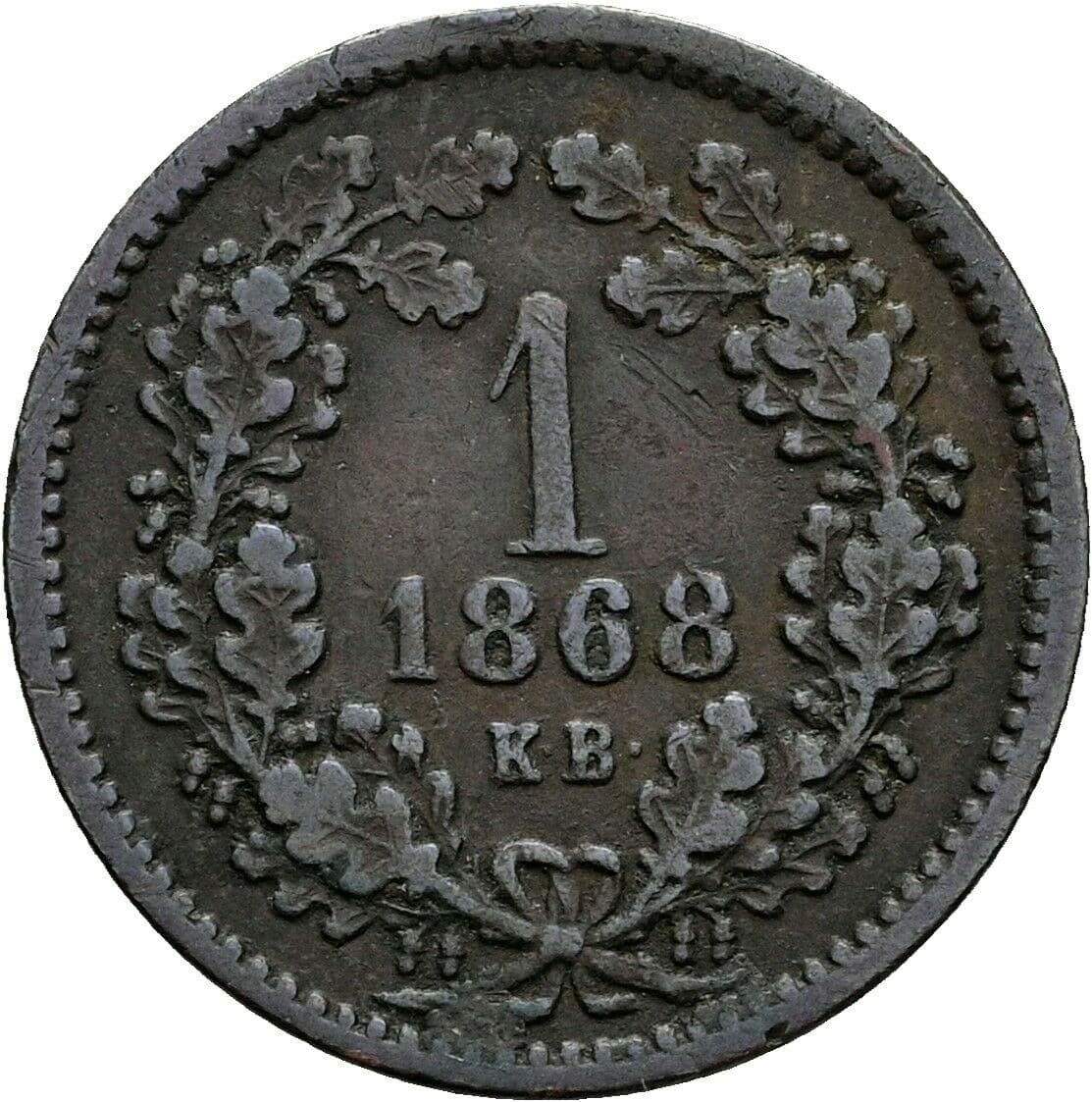 1 Krajczar Franz Joseph I. 1848-1916 1868 KB, Kremnitz – Vorderseite