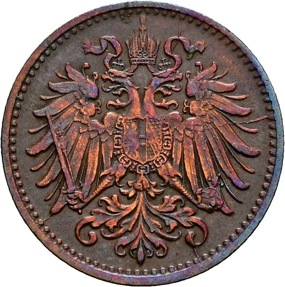1 Heller Franz Joseph I. 1848-1916 1893, Wien – Rückseite
