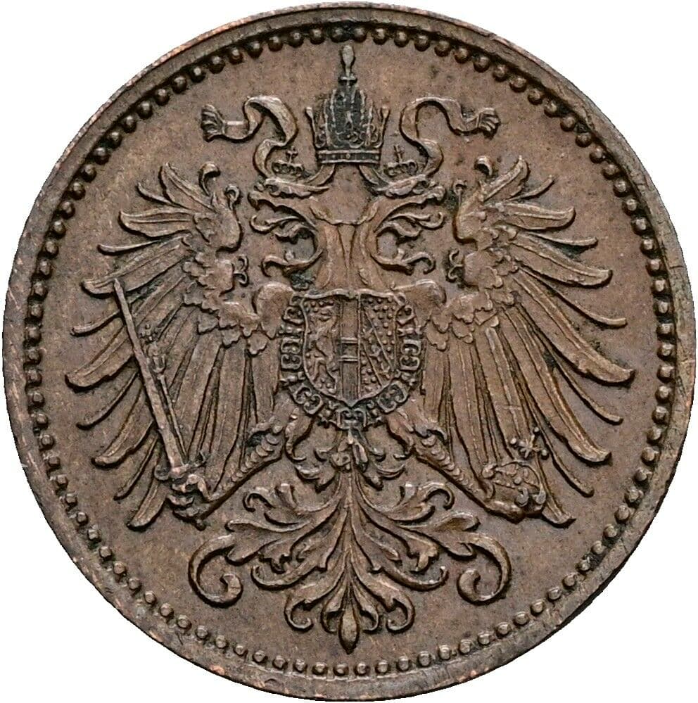 1 Heller Franz Joseph I. 1848-1916 1898, Wien – Rückseite