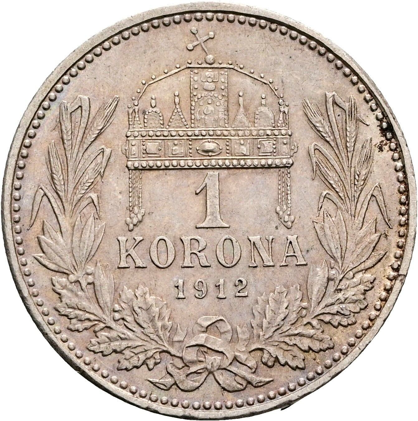 1 Korona Franz Joseph I. 1848-1916 1912 KB, Kremnitz – Rückseite