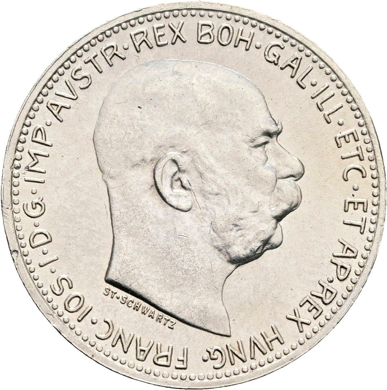 1 Krone Franz Joseph I. 1848-1916 1914, Wien – Vorderseite