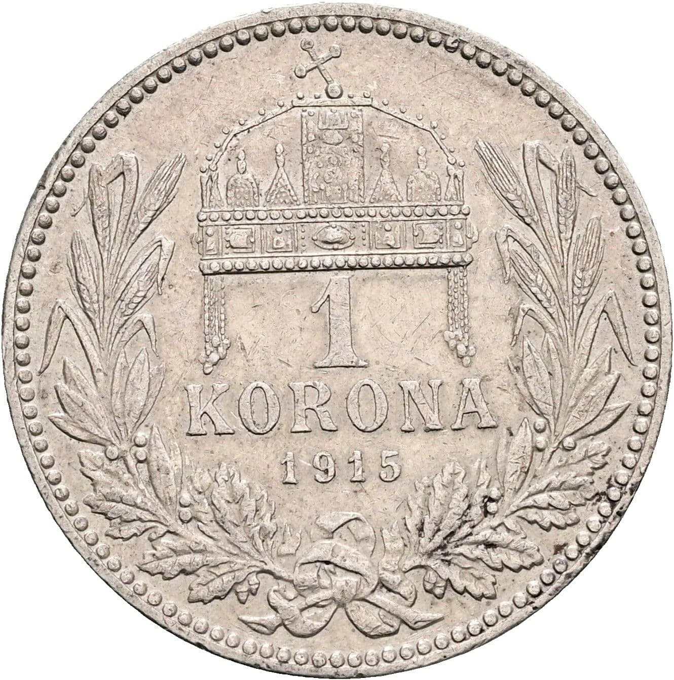 1 Korona Franz Joseph I. 1848-1916 1915 KB, Kremnitz – Rückseite