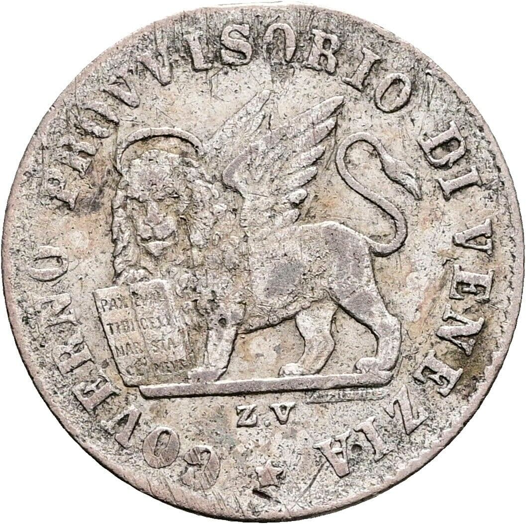 15 Centesimi 1848 Z.V., Venedig – Rückseite